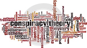 Conspiracy theory word cloud