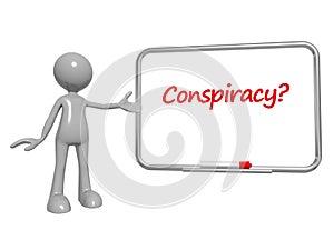 conspiracy word on white
