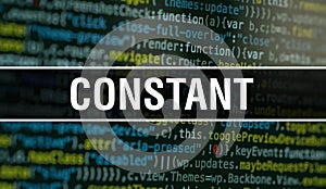 Constant with Abstract Technology Binary code Background.Digital binary data and Secure Data Concept. Software