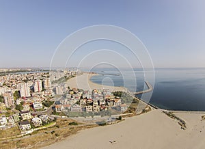 Constanta, Tomis Beach, Romania, aerial view photo