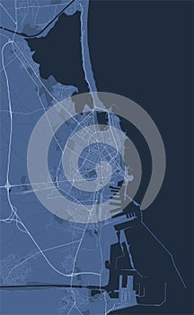 Constanta map, blue poster