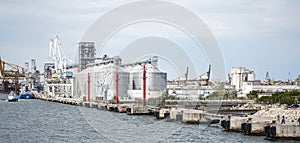 Constanta naval port in a summer day