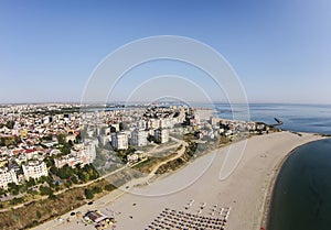Constanta, Tomis Beach, Romania, aerial view photo