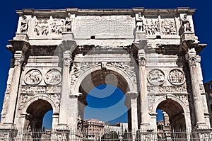 Constantin gate in rome front view