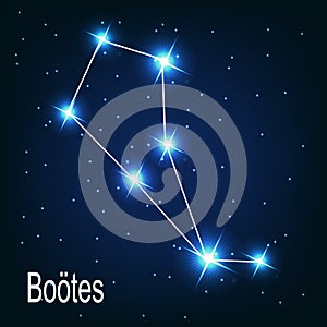 The constellation BoÃÂ¶tes star in the night sky.