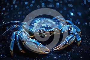 Constellation Crab, zodiac with starry sky, space. AI generation photo