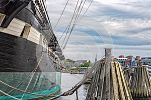 Constellation Fregate Cannons in Baltimore Harbor