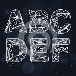 Constellation Geometric Font A-F photo