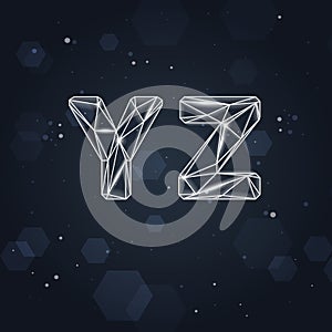 Constellation Geometric Font Y-Z