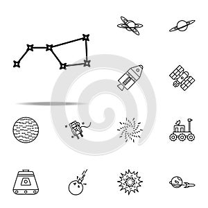constellation icon. Cartooning space icons universal set for web and mobile