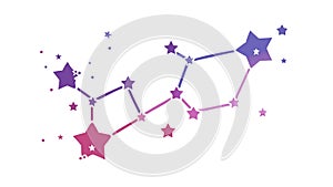 Constellation Map: Celestial Star Pattern, vector design Generative AI