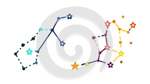 Constellation map, symbolizing astronomy and celestial navigation, vector design Generative AI