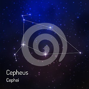 Constellation in the night starry sky