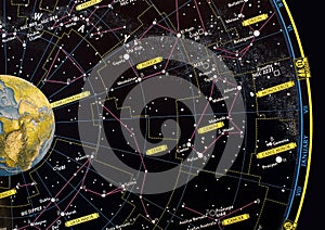 Constellation star map