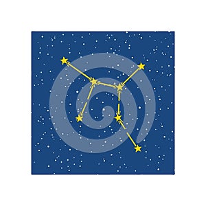 Constellation Starry Night Vector Illustration Design