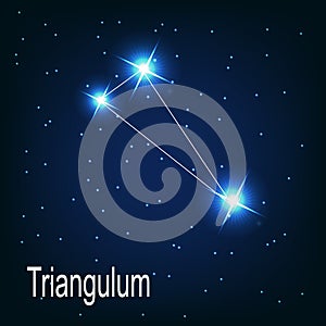 The constellation Triangulum star in the night
