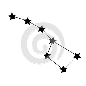 Constellation Ursa Major Big Dipper icon. Vector concept illustration for design.