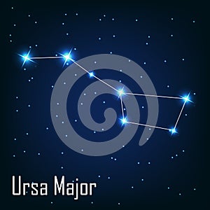 The constellation Ursa Major star in the night