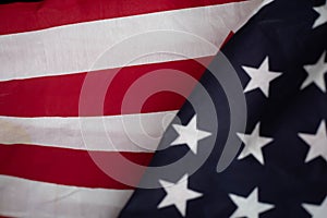Constition USA with US flag