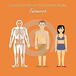 Constitution of Human Body. Endomorph. Endomorphic photo