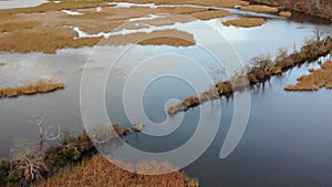 Constitution Marsh fresh water and brackish tidal marsh eastern shores of the Hudson River in Garrison, New York, USA