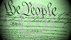 Constitution of United States Historical Document - We The People Bill of Rights