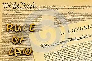 Constitution USA rule of law people declaration independence due process photo