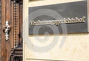 Constitutional Court shield in german