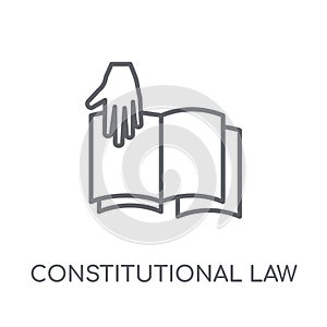 constitutional law linear icon. Modern outline constitutional la