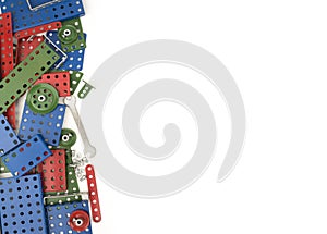 Constraction background from a child building toy photo