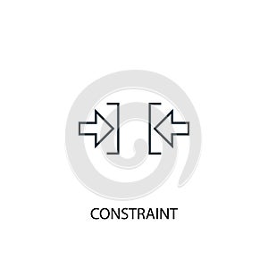 Constraint concept line icon. Simple