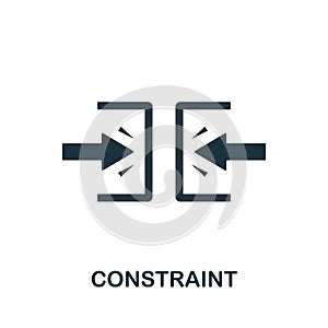 Constraint icon. Simple creative element. Filled monochrome Constraint icon for templates, infographics and banners