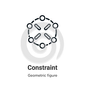 Constraint outline vector icon. Thin line black constraint icon, flat vector simple element illustration from editable geometric