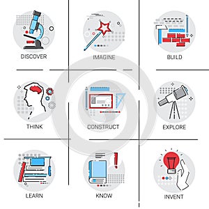 Construct Build Explore New Idea Inspiration Creative Process Business Icon