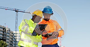 Construct Site Engineer Pointing. Worker Inspector photo