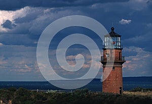 Gay Head light Martha`s Vineyard MA in a rain squall photo