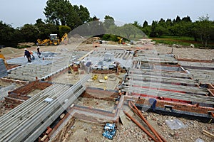 Constructing Block & Beam Floor