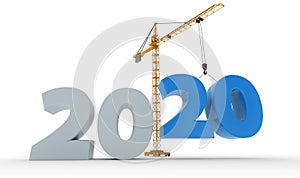 Construction 2020 year calendar design