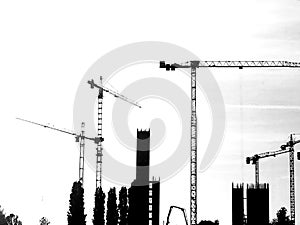 Construction abstract texture in black and white
