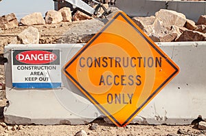 Construction Access Only Sign