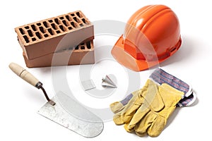 Construction Accessories on White