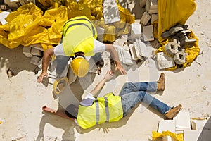 Construcción accidente 