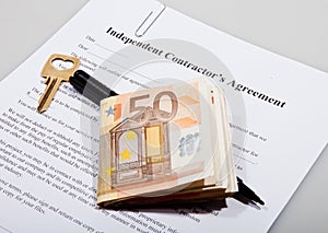 Construction agreement with key and Euro notes