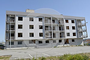 Construction of Apartments in raw