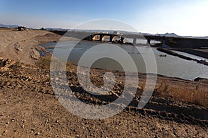 The construction of the Ashta dam on the Drini River