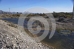 The construction of the Ashta dam on the Drini River