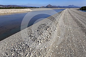 The construction of the Ashta dam on the Drini River