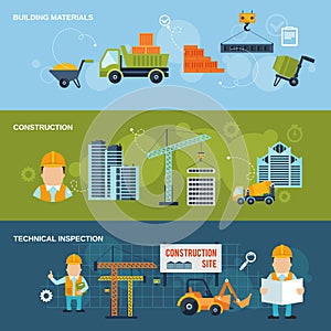 Construction Banners Set