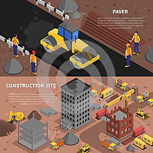 Construction Banners Set
