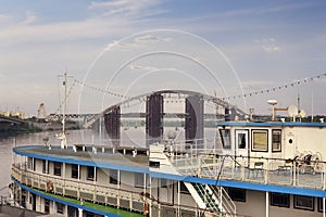 Construction of a bridge over wide river